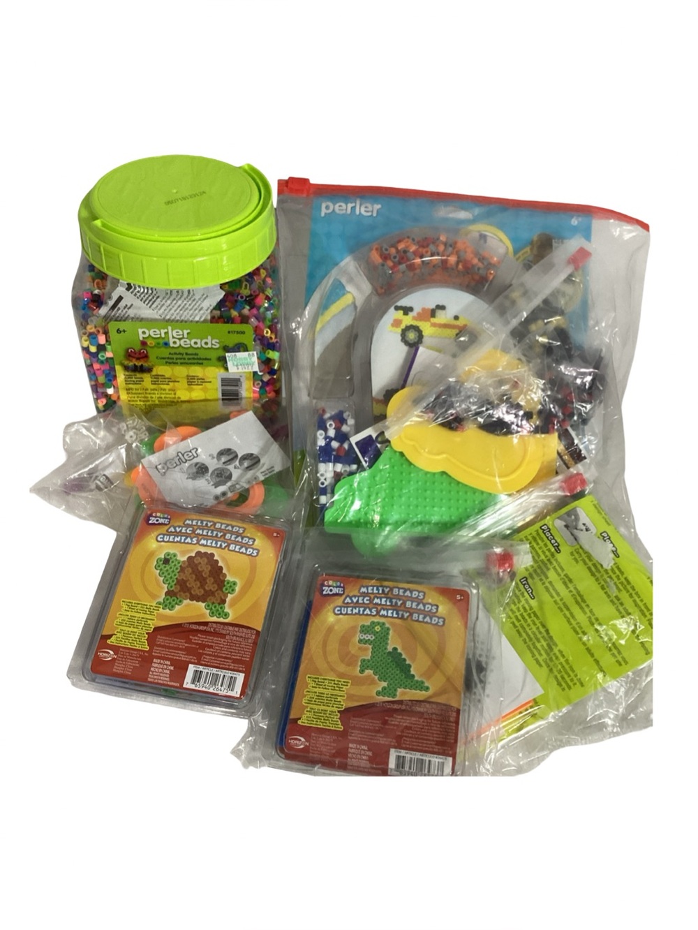 HUGE Lot of Perler Fuse Kits, Boards, Patterns, 11,000 Beads Tub + More Over 4lb